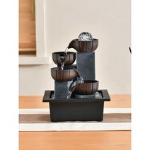 실내분수대 인테리어 미니 데스크탑 정원 가구, 9500 모델-(수정구슬이 있는 소형 모델)