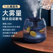가열식가습기 웰포트 가열식 가습기 휴대용 무음 침실﻿RT-A500, 네이비 [간편한 수분가득 롱래스팅]