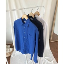 오버핏 여름 긴팔 린넨셔츠 남성 빅사이즈 장마철 패션 (카라타입)