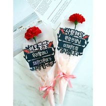 어버이날 스승의날 성년의날 졸업 카네이션 토퍼 한송이 포장 토퍼 어린이집 유치원 선생님 선물, 멋짐폭발-감사합니다, 빨강카네이션