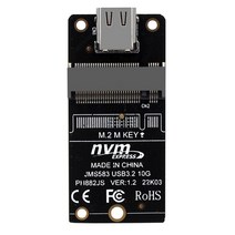 NVME M2 to C타입 HDD 케이스 어댑터 보드 JMS583 칩 하드 디스크 인클로저, 1.M2 protocol NVME
