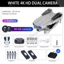 새로운 K3 드론 4K HD 듀얼 카메라 접이식 높이 드론 WiFi FPV 1080p 실시간 전송 RC Quadcopter PK sg906 pro 유지, 협동사, 4K 듀얼 카메라 2B