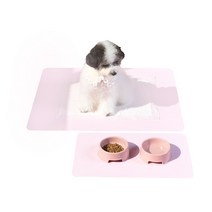 언더펫 강아지 배변판+식기매트증정 논슬립 배변매트 방수 항균99.9 수컷겸용 중형, 핑크, 1개