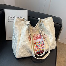 여성 캔버스 가방 백 마이너리티 자수 토트백 여름 대용량 대학생 통학