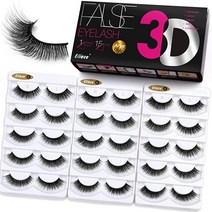 [정품] Eliace Lashes 인조 속눈썹 Wispies 내추럴 3D 밍크 인조 푹신한, 3D - Fluffy Lashes 15 Pairs Ar