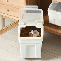 완벽밀폐 강아지 고양이 사료통 2size 습기 차단 제거 애견 사료보관통, 사료통 (대형)