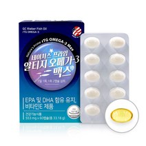 소형어류 알티지 오메가3 EPA DHA 900mg 노르웨이 원료 소형캡술 PTP 포장 레몬향 함유 60캡슐