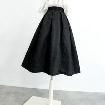 햅번스커트 항아리 스커트 봄 가을 벌룬 스커트 연주회 블랙 치마
