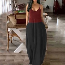 Womens Beach Pullover Maxi Boho Sundress 숙녀 느슨한 긴 슬립 드레스