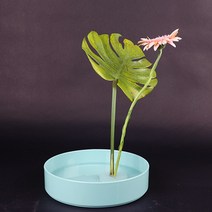 원형 꽃꽂이 생화 수반 고정 흡착식 침봉 DD-11682, 블랙