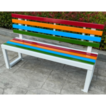 야외용 실외 공원 긴 평 의자 등받이 식당 대기 웨이팅 벤치, 19. 1m x 40 너비 x 45 높이 색상