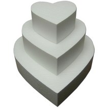 하트 클레이 케이크 모형 케익 스티로폼 높이 10cm, 지름10cm