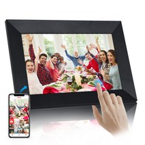 디지털 포토 프레임 Wi-Fi 대응 10.1 인치 1280 800 해상도 터치 패널 16GB 내장 메모리 자동 회전 사진 동영상 음악 슬라이드 쇼 기능 포함 최대 32GB에 대응 결혼 출산 축하 무료 앱 한국어 사용 설명서