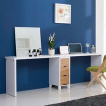 네베 공간 활용 책상 세트, 색상:오크화이트