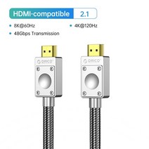 케이블 ORICO HDMI 호환 케이블 2.1 초고속 디지털 PS5 TV 박스 xbox eARC 돌비 8K @ 60Hz 48Gbps, 04 8k HD - B_02 1m, [02] 1m