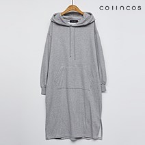코인코즈 데일리 사이드 트임 후드 롱 원피스 IY3AO9100