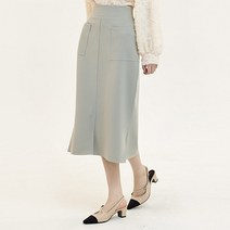 (LAON) 빅포켓 트임 H라인 롱 스커트_5color