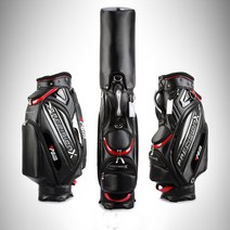PGM정품 골프백 남성 스니커즈 PU 방수 스탠다드백 골프캐디백 QB034, 레드블랙