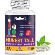 미국 NuBest Tall 어린이청소년 영양제 60캡슐 칼슘 콜라겐 허브, 1