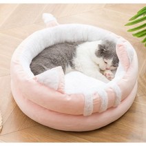 디에스펫 파워쿠션 장모 원형 도넛 고양이 마약방석 강아지 애견방석, 그레이