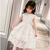 [당일발송] 주니유니 주니어 화이트나시원피스 주니어여름원피스