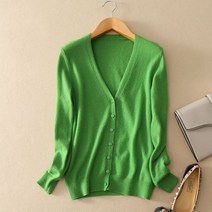 [생활/소품/최저] 기본 베이직 소프트 울 브이넥 가디건 6890 그린 단체가디건 627046EA