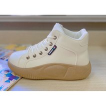 여성 프리미엄 가죽 하이탑 캐주얼 운동화 통굽 카높이 5cm 슈즈 발볼편한 스니커즈 슬립온