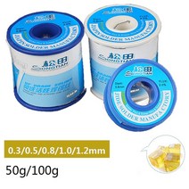 100g 0.6/0.8/1/1.2 63/37 플럭스 2.0% 45FT 주석 납 와이어 용융 로진 코어 솔더 납땜 롤 무 세척, 07 1.0mm100g