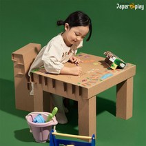 종이 테이블 의자 세트 DIY 가구 완구 아동책상 아기책상 유아책상 키즈테이블 공부상, 02)데스크(소가17000)