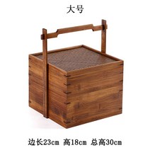 나무 찬합 도시락통 우드 일본식 원목 피크닉 상자 찬합통, 3