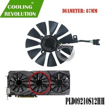 쿨링팬 컴퓨터팬 gpu vga 쿨러 그래픽 gtx1080 gtx980ti gtx1060 gtx1070 팬 asus strix gtx 1080980ti10601070 비디오 카드, 5핀