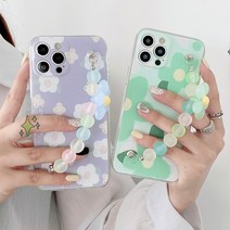 삼성 갤럭시 A시리즈 전기종 어린이 초등학생 키즈폰 귀여운 핸드 그립 꽃 비즈 스트랩 플라워 패턴 무늬 디자인 심플 슬림 실리콘 젤리 케이스