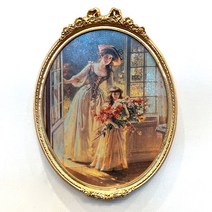 이태리 수입 명화액자 - 꽃을 안은 소녀 -