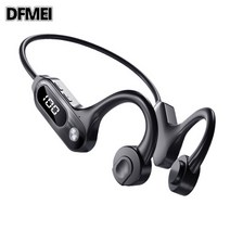 DFMEI V30 스포츠 골전도 블루투스이어폰, 블랙