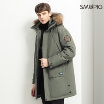 SMOPIG 겨울 남자 패딩 털 칼라