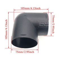 42/60/75mm 자동차 히터 덕트 파이프 조이너 커넥터 에버스패커 또는 베바스토 용 스트레이트 조인트 호스 튜브, [12] 75mm L connector
