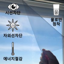 여기모두판다 단열필름, 투명필름, 10m, 투명블루