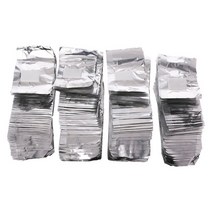 알루미늄가방 공구함 케이스 하드 메모리폼 50-200 Pcs 손톱 알루미늄 호일 아크릴 젤 폴리싱 백 리무버 크리 에이 티브 실용 랩 네일 Degreaser, [01] 200PCS