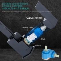 Kitchen sink tap 360 degree rotating hot and cold faucet seat black, 한개옵션0
