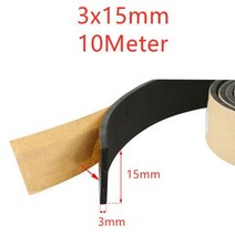 자동차 고무몰딩 풍절음 차량방음 epdm 자체 접착 스폰지 씰 스트립 고무 블랙 폼 씰, t3mm x w15mm x l10m