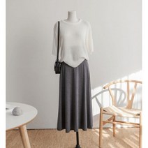 여성 H라인 치마 스커트 여름 비비드 밴딩 플레어