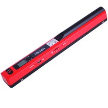 iscan 휴대용 펜 핸디 스캐너 소형 핸드 무선 포터블 A4 책 스캔 900DPI, 레드+16G