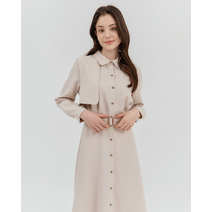 트렌치 케이프 카라 벨트 원피스