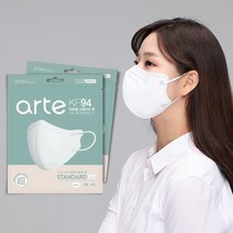 [다샵] [아르떼핏] KF94 화이트/블랙 100매(10매입), 색상:화이트, 상세 설명 참조