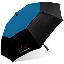 The Weather Station Greg Norman 152.4cm(60인치) 골프 우산 자동 컴팩트 유리 섬유 경량 방풍 접이식 우산 여행 및 비용 더블 캐노피