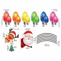 크리스마스 전구 빛 산타 반사 냉장고 용쿨러 아이스박스 아이템, A