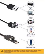 배관내시경 하수구내시경 카메라 안드로이드 전화 USB 카메라 뱀 케이블 내시경 유형 C 미니 낚시, 01 1m_01 Soft cable
