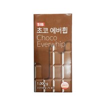 [성진] 선인 초코 에버휩 1000g 가당 초코휘핑크림 식물성크림 (아이스박스 포장상품), 6개, 6개