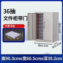 철제 서류함 파일 캐비넷 문서 사무실 대용량 학원, 0.8mm, 4 36칸+도어