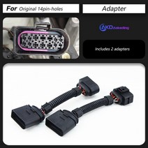 AKD 튜닝 자동차 헤드 라이트 어댑터 골프 7 6 Golf7 MK7 MK6 용 헤드 라이트 커넥터 14 핀 골프 75 헤드 라이트 R라인 업데이트, For Passat Jetta
